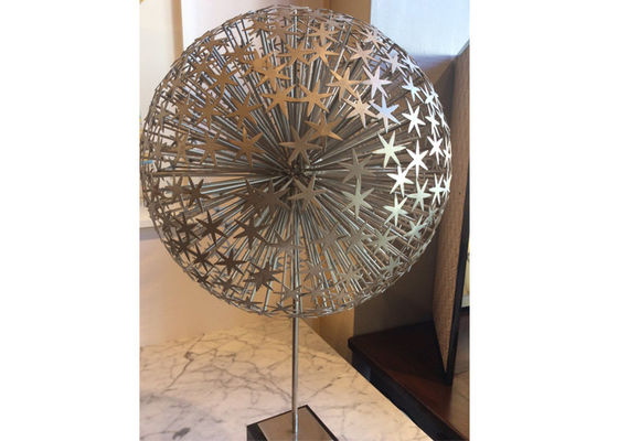 Custom Size Modern Art Stainless Steel Dandelion Ball Sculpture