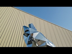 Tuinversiering Wolfsbeeldhouwwerk van roestvrij staal