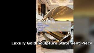 Luxe abstracte roestvrijstalen sculptuur voor moderne ruimtes