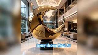 Luxe moderne metalen sculptuur voor landschapsontwerp