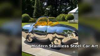 roestvrijstalen autosculptuur
