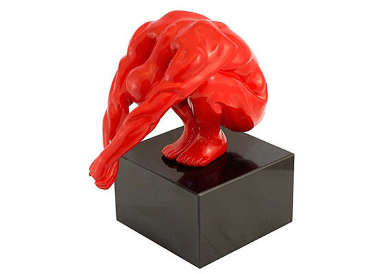 Goede prijs. Moderne Art Outdoor Fiberglass Sculpture Figure-Sportzwemmer Red Figurine online