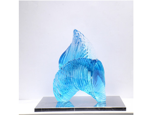 Transparent Resin Abstract Sculpture Contemporary Garden Home Art Decoration