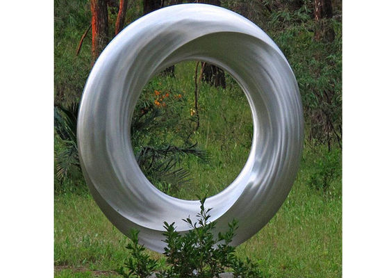 Goede prijs. Het Roestvrije staal Lang Ring Sculpture With Regular Size 150 van de metaaltuin online