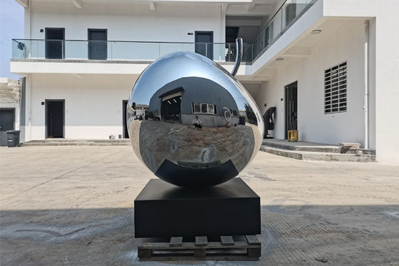 Goede prijs. Het moderne Beeldhouwwerk van Apple van de Fruitroestvrij staal Opgepoetste Tuin 145cm Hoogte online