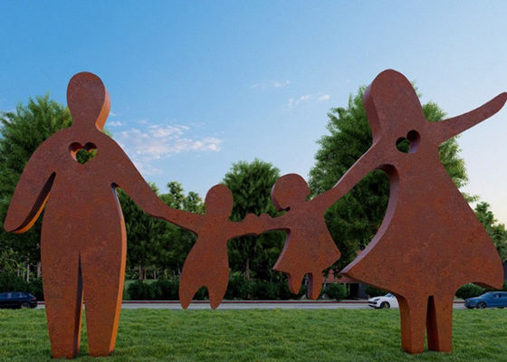 Goede prijs. Openbaar Tuin Park Metalen Kunst Corten Staal Familie Figuur Beeldhouwkunst online