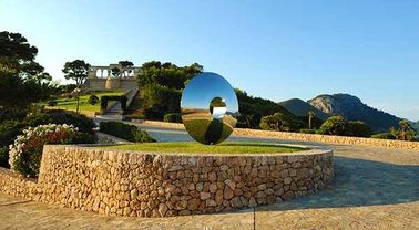 Morden Highly Polished Stainless Steel Sculpture Torus For Lawn Featuring