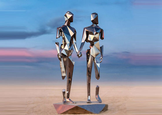 Goede prijs. Grote landschapsdecoratieve gepolijste roestvrijstalen liefdesbeelden online