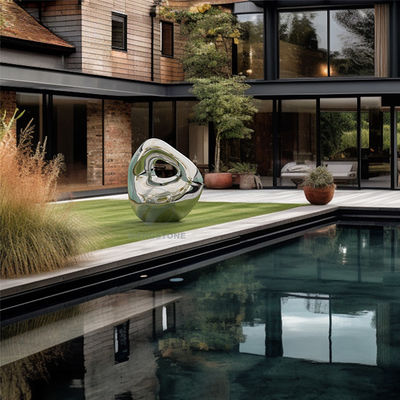 Goede prijs. Moderne spiegelgepolijste roestvrij staalbeelden voor stedelijke landschappen online