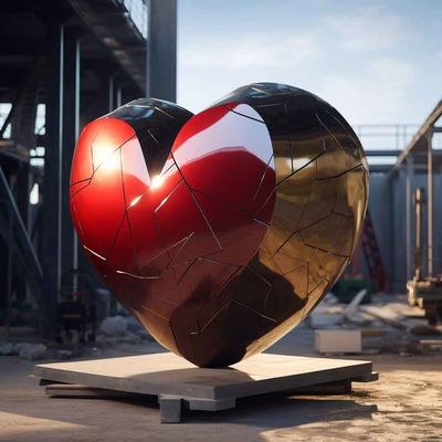 Goede prijs. Outdoor Heart Sculpture van roestvrij staal Stedelijk decoratie Abstract online