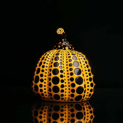 Modern Contemporary Colorful Outdoor Fiberglass Pumpkin Sculpture