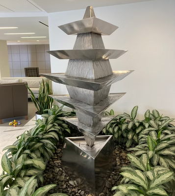 Goede prijs. Openbare decoratie Buitentuin Waterfontein Roestvrij staal beeldhouwwerk online