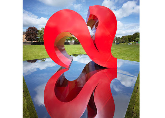 Goede prijs. De rode Kleur schilderde Modern van de de Stadsdecoratie van Tuinbeeldhouwwerken Gevormd het Roestvrije staalhart online