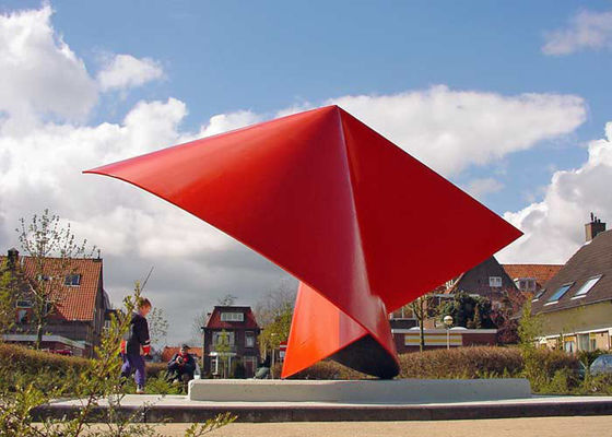 Goede prijs. Modern Vierkant Eigentijds het Roestvrije staal Openbaar Art. van Tuinbeeldhouwwerken online