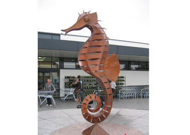 Goede prijs. Het grote Decoratieve Corten-Beeldhouwwerk van het Metaal Dierlijke Seahorse van het Staalbeeldhouwwerk online