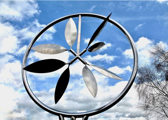 Goede prijs. Van het het Roestvrije staalbeeldhouwwerk van de metaalwind Kinetische Moderne Openlucht Decoratief online