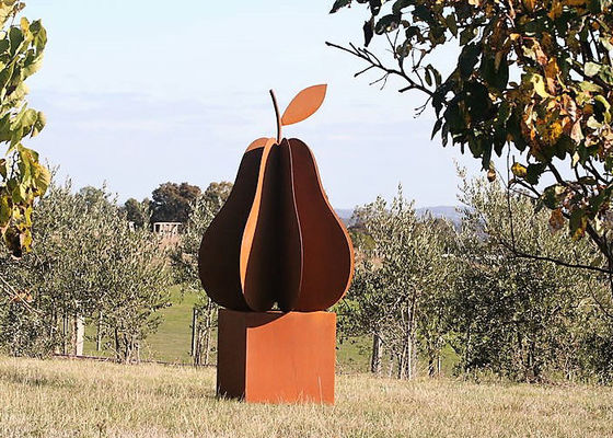 Goede prijs. Het verbazende van de Kunst Roestige Corten van de Ontwerptuin van het het Staalbeeldhouwwerk Beeldhouwwerk van de het Fruitpeer online