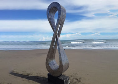 Contemporary Garden Art Abstract Stainless Steel Sculpture Matt Finish