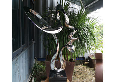 80cm Abstract Polished Stainless Steel Sculpture In Stock Wangstone Design