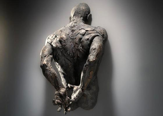 Goede prijs. 120cm Hoogtemens op het Beeldhouwwerk van het Muurbrons voor Binnendecoratie online