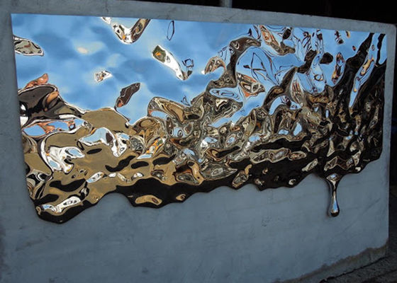 150cm 250cm Length Mirror Stainless Steel Wall Sculpture
