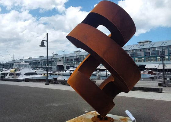 Goede prijs. Groot Rusty Abstract Corten Steel Sculpture voor Tuin online