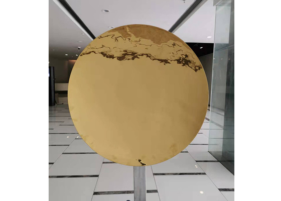 Wall Decorative Golden Stainless Steel Mirror Sculpture