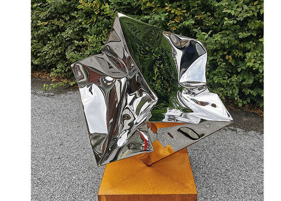 Goede prijs. Spiegel Opgepoetste het Beeldhouwwerkodm van de Roestvrij staalkubus OEM Steun online