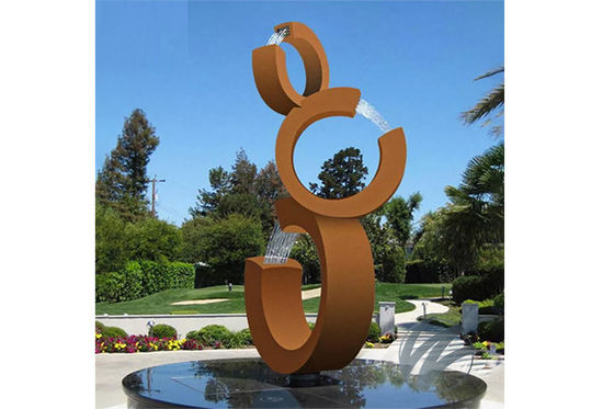 Goede prijs. Het openlucht Moderne Ontwerp van Tuinrusty corten steel water fountain 3C online