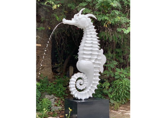 Goede prijs. Eigentijds Seahorse-Openlucht Aangepast de Glasvezelbeeldhouwwerk van de Tuinfontein online