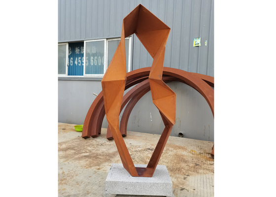 Het moderne Openluchtcorten-Abstracte Metaal Art Garden Sculptures van het Staalbeeldhouwwerk