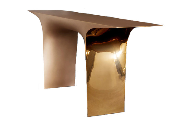 Home Decor Modern Stainless Steel Gold Coffee Table Sculpture