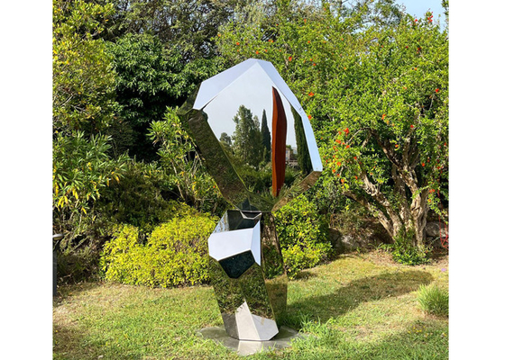 Metaallandschap Modern Roestvrij staal Opgepoetst Abstract Art Sculpture