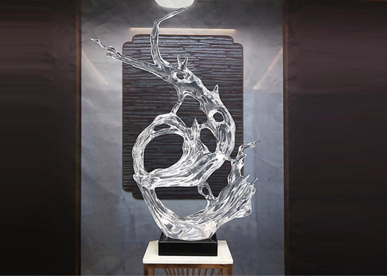Modern Duidelijk Hars Abstract Beeldhouwwerk voor Binnen Openluchtart decoration