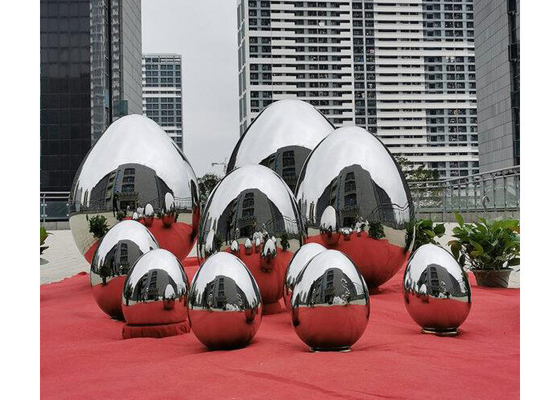 Moderne kunst decoratieve roestvrijstalen eibeeldhouwwerk spiegel gepolijst