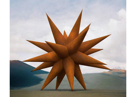 Goede prijs. Beeldhouwwerk van de het Staalster van metaal het Grote Corten voor Kerstmisdecoratie online