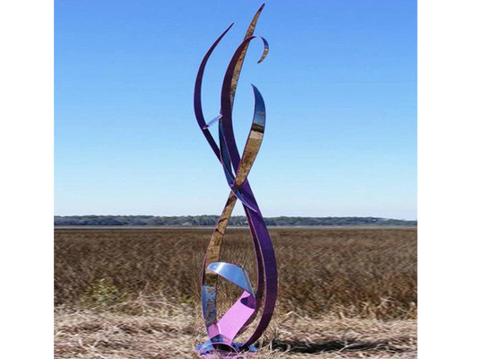 Goede prijs. Moderne metalen kunst roestvrij staal lint sculptuur aangepast formaat online