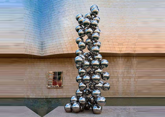 Goede prijs. Grote tuinversiering Gepolijst roestvrij staal Multi Balls Sculpture online