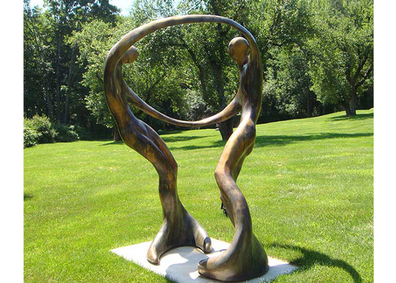 Life Size Patina Tuin Dansende zeemeermin Bronzen beeldhouwwerk