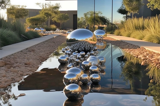 Goede prijs. Moderne roestvrij staal Onbeperkte bal Bolkunst Outdoor metaalsculptuur online