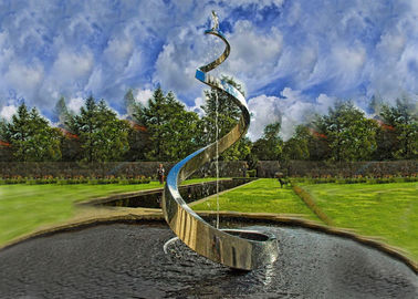 kwaliteit Decoratieve Artistieke Waterfonteinen/Roestvrij staal Openluchtfonteinen voor Tuin fabriek