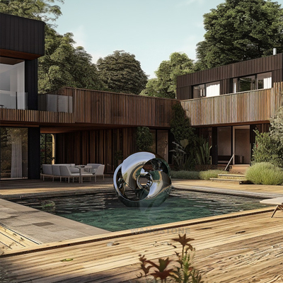Goede prijs. Verweven dromen Stainless steel spiegel beeldhouwwerk voor tuin en openbare park decor online