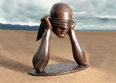 Goede prijs. De eigentijdse van de het Bronsstandbeeld Geblinddochte Mens van het Kunstwerk Hoofd Anticorrosieve Vorm online