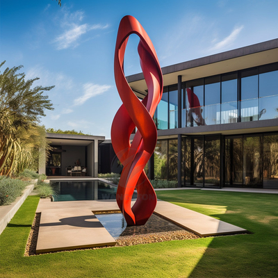 Sculpturen uit roestvrij staal met een boeiend ontwerp voor tuin- en openbare parkversiering