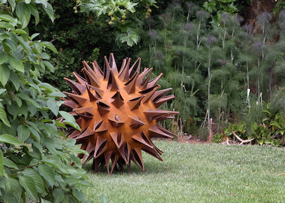 Goede prijs. Persoonlijke grootte Roestige tuin metalen doornenbal Corten stalen sculptuur online