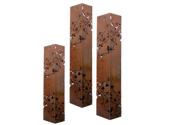 Persoonlijke grootte Roest metaal kunst Tuin Corten Steel Lantern