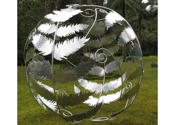 Persoonlijke grootte Moderne kunsttuin Sfeer roestvrij staal bladbal sculptuur