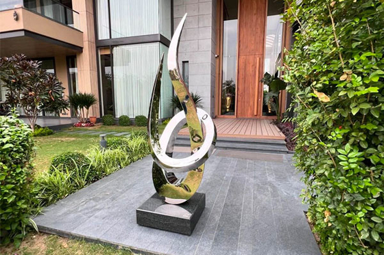Goede prijs. Hedendaagse Abstracte Kunst Sculptuur van Roestvrij Staal 