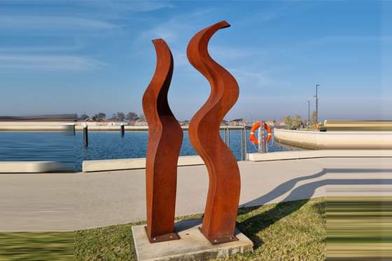 Goede prijs. Garden Corten Steel Contemporary Landmark Sowelu Hum Beeldhouwwerk online