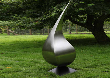 Goede prijs. De eigentijdse van de het Beeldhouwwerktuin van het Metaal Moderne Roestvrije staal Vorm van de Kunstwaterdrop online